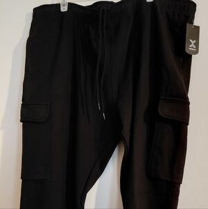 XERSION MEN BLACK JOGGERS, sz 3XL, $15 NEW, REGULAR FIT, QUICK DRI